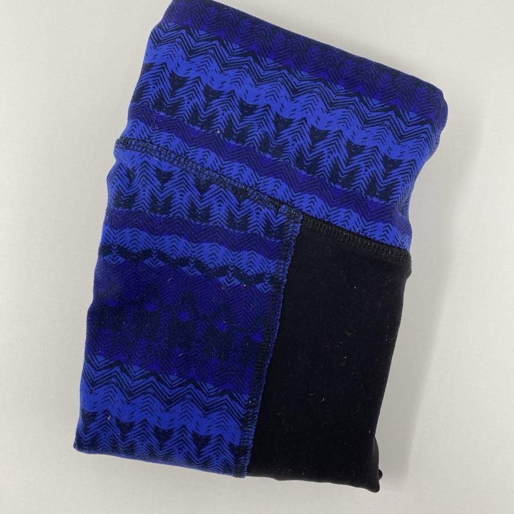 Alo Yoga Leggings Womens XS Blue Black Geometric Chevron Print High Rise Tights